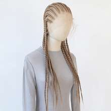 ZigZag Hair 白色、金色、蜜金色、黑色三种颜色可选，带蓬松发际线的编织蕾丝前假发，采用耐热纤维制成，适合日常佩戴、节日、派对、角色扮演、万圣节等场合。 - 彩色 - 查看 6