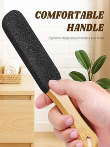 1 cái dũa móng chân hai mặt, dụng cụ chăm sóc móng chân chuyên nghiệp, dụng cụ loại bỏ tế bào chết và chai sần ở chân, cán tre, giấy nhám chăm sóc chân, dụng cụ chăm sóc chân. - Làm móng chân hai mặt - Xem 4