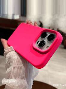 1个奢华荧光无线充电手机壳，兼容 17 Air 16 15 14 13 12 11 Pro Max Plus | 液态硅胶 | 超薄防震保护壳 | 手机 - 玫紅色 - 查看 5