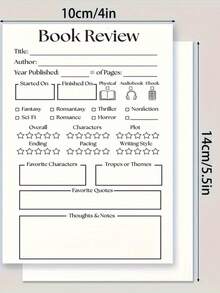 1pc Funny Memo Pad - 50 Sheets Star Rating Tear-Off Pages, Essential Gift For Book Lovers And Daily Office Use - Multicolor - View 6