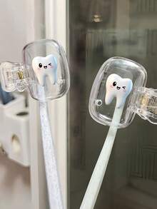 Juego de clips portátiles para cepillo de dientes con estampado de cara sonriente, protector de cepillo de dientes para el hogar, funda portátil para cepillo de dientes, estuche de almacenamiento de cepillo de dientes para viajes, clip protector de cabezal de cepillo de dientes portátil, clip de almacenamiento de cepillo de dientes, protector a prueba de polvo para cepillo de dientes, apto para uso doméstico y de viaje, clip de almacenamiento de cepillo de dientes para viajes, protege tu cepillo de dientes y mantiene la salud bucal - A - Ver 14