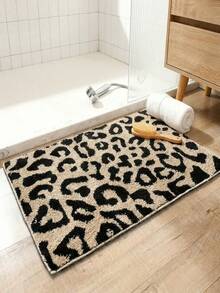 1 buah Keset Kamar Mandi Motif Leopard, Cocok untuk Kamar Mandi, Toilet, Kamar Tidur, Pintu Dapur dan Dekorasi Rumah, Dapat Digunakan Sepanjang Musim - A - View 11
