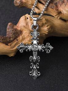 1 chiếc dây chuyền mặt thánh giá kiểu Gothic cổ điển, phù hợp cho cả nam và nữ đeo hàng ngày, phụ kiện dây dài, quà tặng cho các dịp lễ, sinh nhật, lễ Phục sinh, tốt nghiệp, Ngày của Cha, dây chuyền nam, trang sức nam, dây chuyền. - Nhiều màu - Xem 4