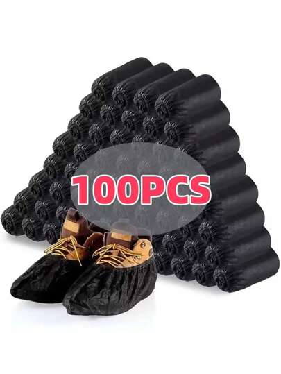 10/20/50/100Pcs Disposable Boot Shoe Covers Foot Booties Shoe Coverings Non Slip Shoe & Boot Covers For Indoor Home Workplace