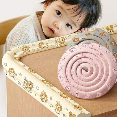 Miếng bảo vệ góc đồ nội thất màu hồng dài 2m, chất liệu xốp đàn hồi hình đám mây, thiết kế hoạt hình, có thể cắt tỉa tùy ý, keo dính chắc chắn, dễ bóc và sử dụng, không để lại dấu vết, bảo vệ các góc đồ nội thất (Vui lòng lau sạch sau khi lắp đặt, không chạm vào trong vòng 24 giờ sau khi lắp đặt).