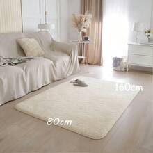 eluckya Plush And Thick Long-Pile Carpet, Super Soft And Comfortable Rug, Non-Slip Thick Pile Carpet, Suitable For Bedrooms, Living Rooms, Bathrooms, Dorm Rooms, Room Decor, Kitchen Essentials, Family Gatherings, Valentine's Day, Birthday Parties, Home Decor, Bedroom Decor. - 白色 - 查看 14