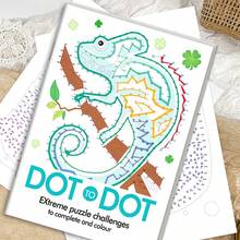 32 Pages Fun Dot-To-Dot Puzzle Book, Connect The Dots Drawing Book, Magic Line Concentration Training Book, Connect Dots And Color Activity, Suitable For Boys And Girls 3 Years And Older, Back To School Gift, Early Development Toy Book, Thanksgiving Gift, Christmas Halloween Gift, Easter Gift. - Multicolor - View 6