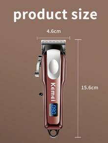 Kemei 1 pieza Cortadora de pelo eléctrica recargable para hombres, con ajuste de precisión, recortadora de barba inalámbrica profesional con peine ajustable - Rojo - Ver 10