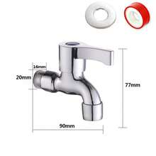 Vòi máy giặt 4 chiều, vòi rửa nhà bếp chống nổ, chống bắn tóe, đa chức năng, có thể kéo dài. - Nhiều màu - Xem 5