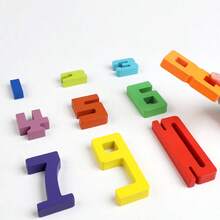 Large Wooden Digit Recognition Building Blocks, Math Cognitive Toys For Kids, Parent-Child Logic & Brain Development Educational Toys - Multicolor - View 7