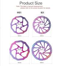 VXM MTB Disc Brake Rotors, 160/180mm Stainless Steel 6 Hole Colorful G3/HS1 Brake Disc - Multicolor - View 4