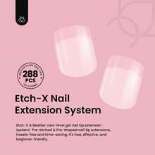 Beetles Soft Gel Nail Tips Short Almond 288pcs In 12 Sizes, Etch-X Pre-Etched Full Cover Acrylic Fake Nails Art - Square Extra Short 288pcs-1 (Etch X Nail Tips) - View 2