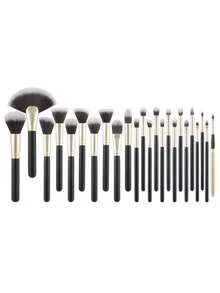24 Pieces Makeup Brushes Kit Face Eye Beauty Brushes For Foundation Conceal Eyeshadow Contour Brush,Foundation Blush Blending Natural Beauty Make Up Brush Maquiagem - Black - View 11