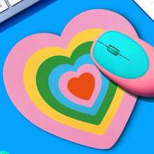 1pc Heart-Shaped Mouse Pad, Thick Cute Soft Pad, Creative Small Size Computer/Laptop Gaming Mat - Heart-shaped Mouse Pad - View 10