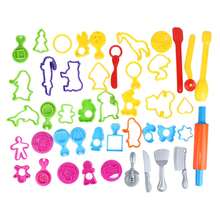 Juego de 41 herramientas para amasar, colores vivos y formas variadas, kit de herramientas de plástico para amasar para niños. - A - Ver 1