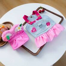 PETCIRCLE Bộ 2 món quần áo cho thú cưng, trang phục cho chó mèo, quần áo cho chó con nhỏ, bộ váy và mũ dễ thương, thời trang, thoải mái, màu hồng. - Nhiều màu - Xem 12