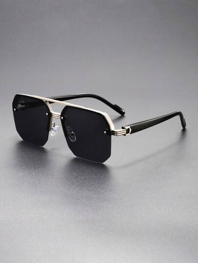 1副新款个性化半框男士驾驶时尚眼镜