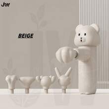 JW迷你卡通熊按摩枪，便携式手持按摩枪，配备5个按摩头和4档可调速度。可爱小巧的深层组织按摩器，支持Type-C充电。这款创意小熊按摩枪是绝佳的礼物之选——时尚实用的便携式按摩枪，适合送给家人和朋友。 - 棕色 - 查看 8