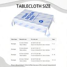 R-RicardS LOGO Tablecloth Tea Coffee Table Cloth Waterproof Cloth Wall Stove Rack Rectangular Wedding Banquet Home Decor(5).Jpg - 白色 - 查看 5