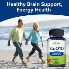 La coenzima Q10 orgánica y de alta absorción mantiene la salud vascular, repone la energía y promueve la salud cerebral - 120 cápsulas - Ver 4