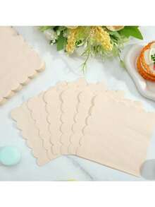 25/50/75pcs Fan-Shaped Embossed Napkins, Wine Red Beverage Cocktail Napkins, Elegant Wedding Disposable Dessert Napkins, Suitable For Weddings, Birthdays, Anniversaries, Engagements, Baby Showers, Parties, 33*33 Inches - Dark Blue - View 12