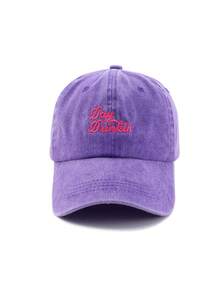 1pc Women's Party Atmosphere Embroidered Baseball Cap - A - View 4