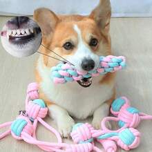 7pcs/5pcs/1pc Pink Series Pet Toy Set - Made Of Durable Silicone And Rope, Suitable For Dog/Cat Dental Care And Entertainment - Multicolor - View 4