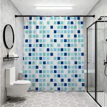 1件禅意石纹浴帘，简约水疗风格，以堆叠的石头和草倒映在平静的水中，营造日式禅意花园般的浴室装饰效果。防水面料浴帘，打造自然健康浴室氛围。 - E - 查看 7