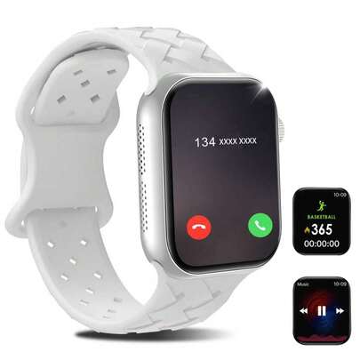 2.01 Inch HD Touchscreen Smart Watch - Wireless Calling, Camera, Music Control | Android/IOS Compatible, Unisex Design, Customizable Dial, Alarm & Call/Message Notification