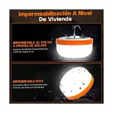 4 Solar-Powered Rechargeable Lights, 150W Retractable Emergency Light - Default - View 7