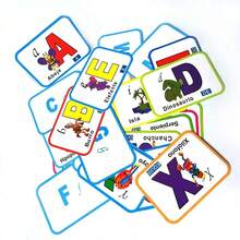 28张西班牙语字母学习卡（15厘米 x 11厘米）精美插图教学卡，提升孩子的认知能力 - 彩色 - 查看 7