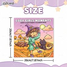 GDTME Comfort Girl Anytime: Livro de colorir com padrões simples e ousados para adultos e crianças, presente perfeito para a Páscoa, Dia das Mães, Natal, Halloween e aniversários - Relaxamento e conforto ao colorir: Ideal para amigos que gostam de colorir e para a volta às aulas (Espaço para colorir aconchegante) - MOMENTOS ACONCHEGANTES ENTRE GAROTAS - Ver 7