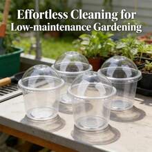 12pcs Black Breathable Seedling Pots, Seed Germination Cups, Flower & Plant Containers, Gardening Vegetable Planting Boxes - Multicolor-2 - View 6