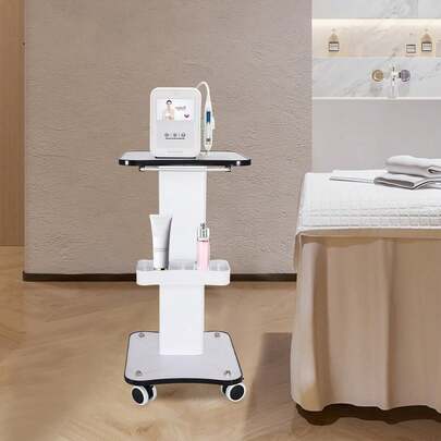 SanBouSi Rolling Cart Beauty Wheel Holder Spa Cart Max Load 40kg Salon Table Trolley Stand