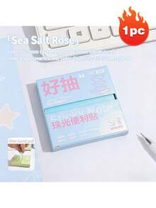 1 Pack 50 Sheets Transparent Glitter Self-Adhesive Sticky Notes, Memo Pad, Essential For Office & School - one-size - View 12