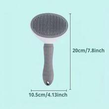1pc Pet Deshedding Brush - Easy Clean Pet Grooming Brush, Self-Cleaning Deshedding Tool, Pet-Friendly Grooming Brush With Automatic Cleaning Feature, Suitable For Cats And Dogs - View 2