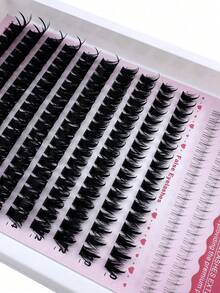 Bộ mi giả 3 trong 1 gồm mi nhọn, mi dày 100D và mi dưới, mi nhọn 6-18mm, mi dưới, 216 sợi mi giả dạng chùm, mi dày riêng lẻ, mi nhọn tự làm, mi kiểu hoạt hình, viền lông chồn, mi dày dặn. - DD - Xem 7