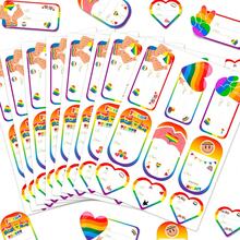 6pcs/Set LGBT Pride Stickers, Same- Love Colorful Waterproof Stickers/Labels For Laptop, Water Bottle - View 1