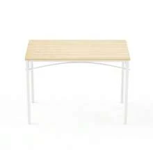 Dining Table Set, Bar Table With 4 Dining Chairs, Kitchen Table With Chairs, Industrial Breakfast Table For Kitchen, Living Room, Party Room, 110cm*60cm*76.5cm - White - View 8