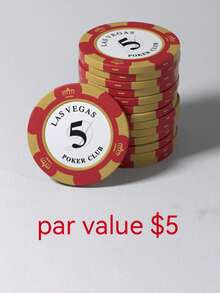 10片/5片/1片装派对卡牌游戏筹码、棋盘游戏筹码、休闲游戏筹码、派对活动筹码 - 查看 32