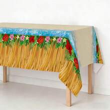 Khăn trải bàn dùng một lần kiểu Hawaii Luau, khăn phủ bàn tiệc nhiệt đới in hình váy cỏ, khăn trải bàn hoa văn Aloha bãi biển cho tiệc Luau, tiệc mùa hè, sinh nhật, tiệc bể bơi, khăn trải bàn hình chữ nhật bằng nhựa. - Nhiều màu - Xem 2