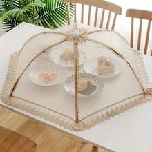 2/1pc Foldable Kitchen Food Cover - Dust, Fly And Mosquito Proof, Doubles As A Tablecloth, Suitable For Restaurants, Homes, Picnics, Parties, Camping - Multicolor - View 7