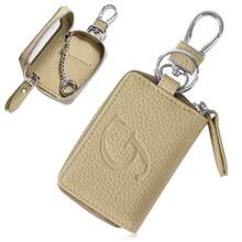 Móc khóa thông minh đa năng thời trang, unisex, thiết kế dập nổi chữ, cửa sổ trong suốt, có khóa kéo, tương thích với chìa khóa thông minh, kèm móc khóa carabiner, kiểu dáng dễ thương, phù hợp cho đi làm và đi học. - Màu be - Xem 23