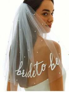 Bridal Veil, Bridal Party Accessories, Bridal Shower Decorations, Engagement Bride Gift - Pure White - View 2
