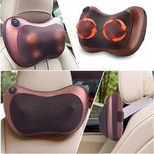 Masajeador de almohada, Masajeador de espalda y cuello con calor, cintura, hombro, espalda, hombros, piernas, pies, masajeador eléctrico relajante para el hogar, automóvil y oficina, alivia el dolor muscular, la tensión y el estrés - Ver 7