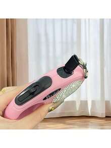 1 pieza Elegante correa retráctil para perro con cristales de diamante rosa, correa para mascotas de 10 pies duradera con mango ergonómico y clip para llavero, para uso en exteriores, correa de paseo con diamantes de moda y portátil para perros y gatos, necesidad de viaje, regalo de boda, cumpleaños, fiesta, Ramadán, suerte, Pascua, festival de música - Multicolor - Ver 9