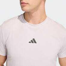 Adidas Áo thun nam D4T tay ngắn, kiểu dệt kim không cổ TKA7296 - Màu tím - Xem 5