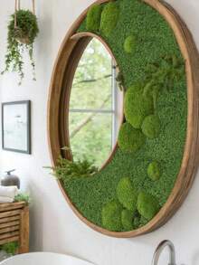 1pc, 100cm X 100cm Artificial Soft Breathable Polyester Fiber Simulated Natural Green Moss Mat, Suitable For Aquarium Landscaping, Artificial Lawn, Micro Landscape, Floral Decor, Outdoor Scenery, Home Decor, Exhibition Background, Lawn, Potted Plants And Walkways. - Multicolor - View 7