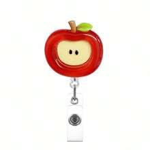 1pc Cartoon Fruit Retractable Badge Reel, Apple Shaped ID Card Holder - Cartoon - View 13