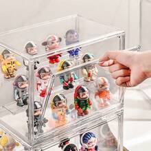1pc Transparent Acrylic Display Box, Stackable With Tiered Shelves, Blind Box Model Display Case, Acrylic Material With High Transparency, Stackable With Tiered Shelves, Dust-Proof Display All-In-One, Toy Storage Essential! - Multicolor - View 3